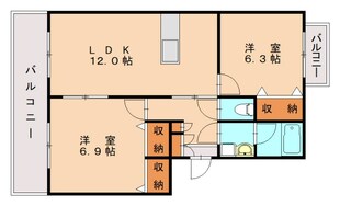 サンルージュの物件間取画像